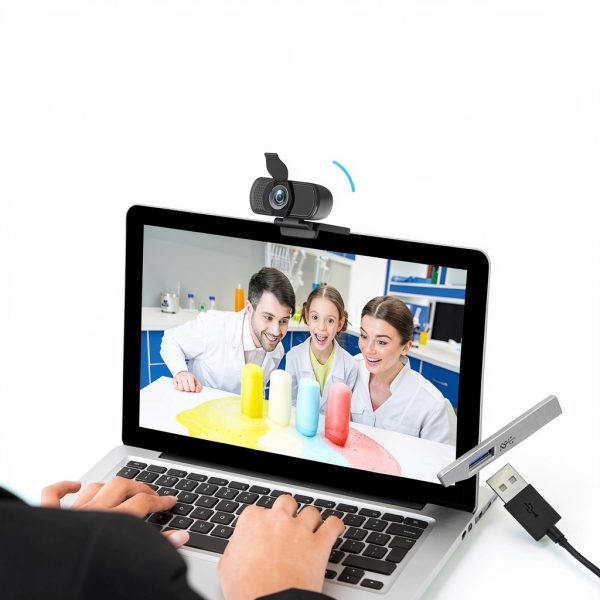 XPCAM N5 2.7" HD Webcam 2MP Rear Camera 110° Wide Angle Black-5