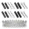 Dupont 2.54mm 1-Pin Adapter Connector Black Housing Kit 100 Sets-0