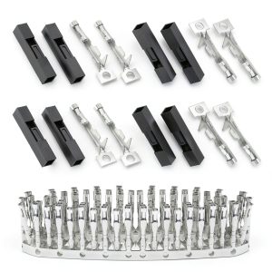 Dupont 2.54mm 1-Pin Adapter Connector Black Housing Kit 100 Sets-0
