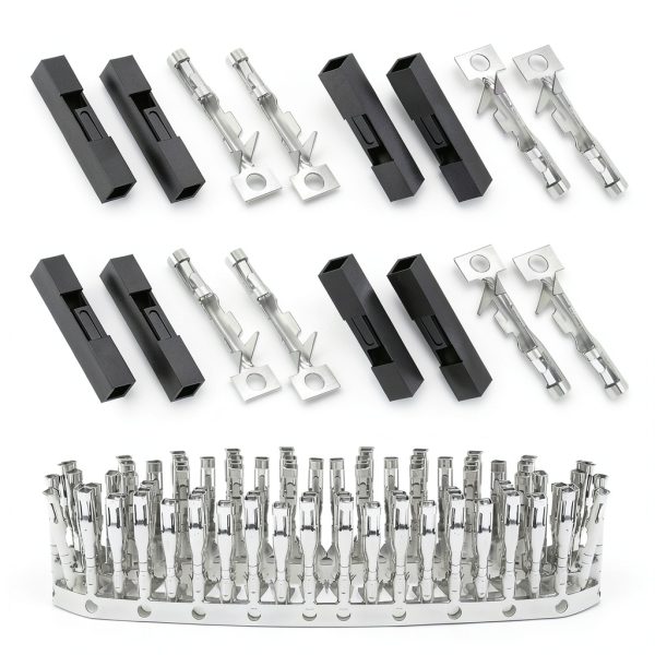 Dupont 2.54mm 1-Pin Adapter Connector Black Housing Kit 100 Sets-0