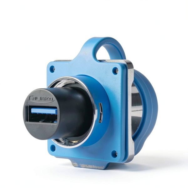 CNLINKO LP-24 USB3.0 Type A Panel Mount Receptacles Socket IP68 Waterproof M24 Signal Connector (USB Socket)-1