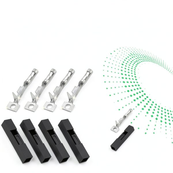 Dupont 2.54mm 1-Pin Adapter Connector Black Housing Kit 100 Sets-1