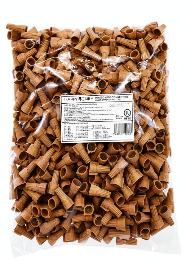 Happy Emily Tan Winged Wire Connectors 500pcs HE-1 Heavy Duty UL486C-2