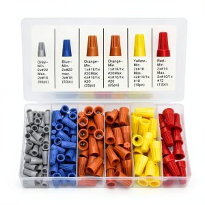 180 PCS Wire Connectors Romeda Insulating Twist Caps with Spring-0